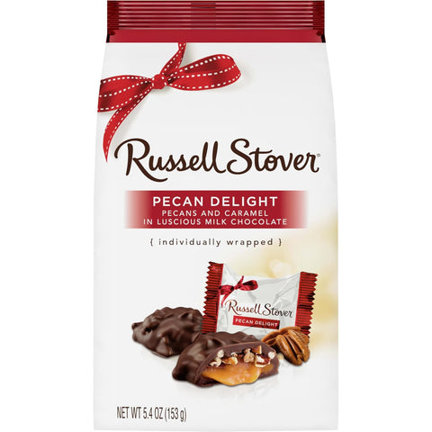 Russell Stover Milk Chocolate Pecan Delight Candy, 5.4 oz Bag