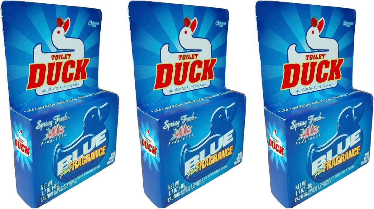 Toilet Duck Automatic Blue Toilet Bowl Cleaner, 1.7 oz (3 Pack)