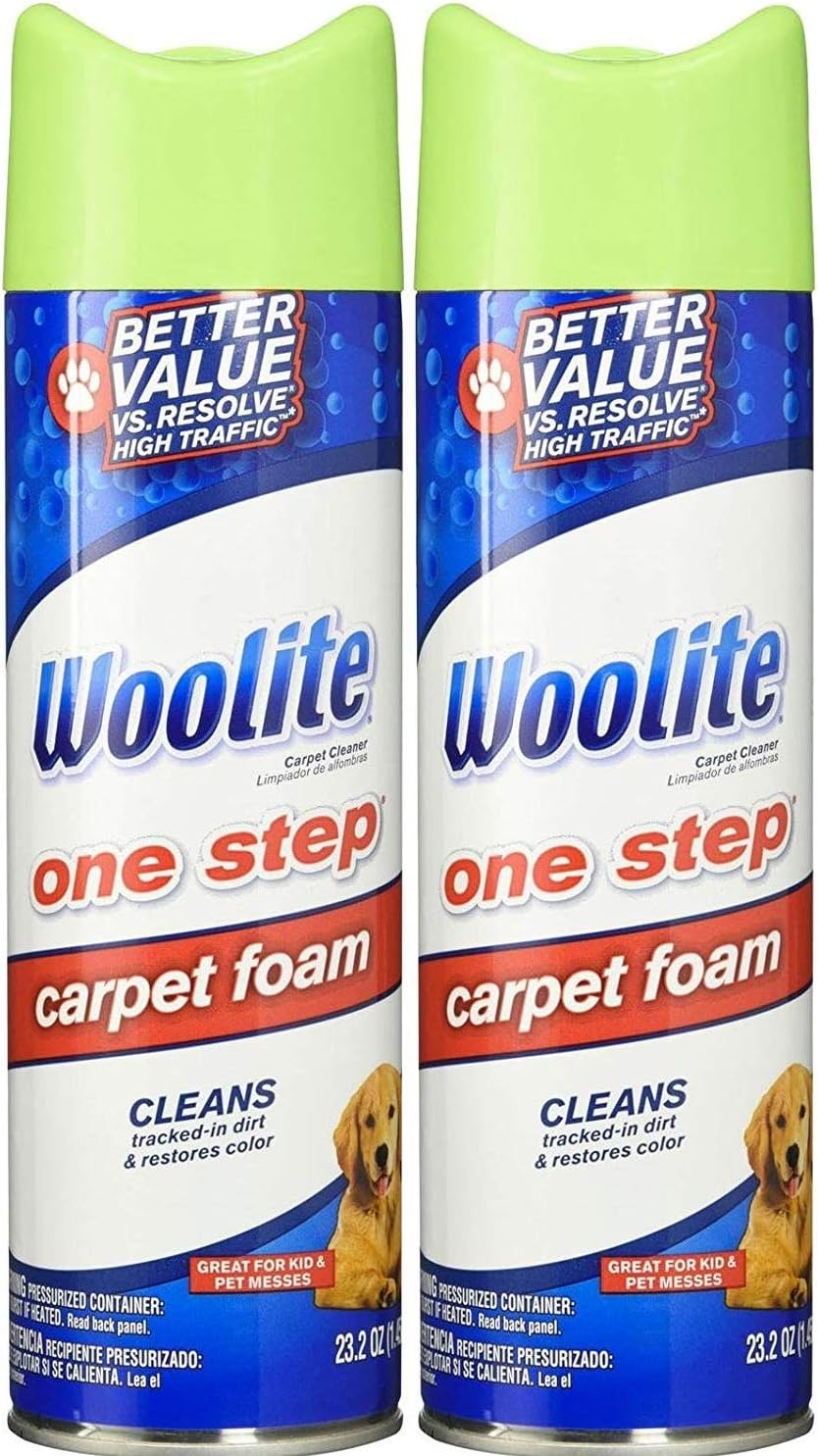 Woolite One Step Foam Carpet Cleaner, 22 oz (2 Pack)