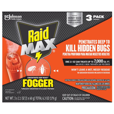 Raid MAX Insect Killer Fog 2.1 oz (Pack of 6)
