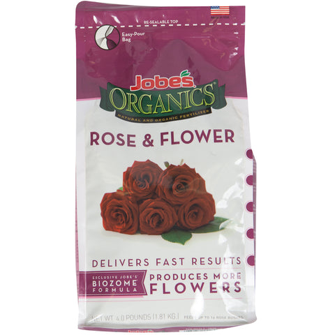 Granulado orgánico Biozome de Jobe's para plantas de rosas, 4 lb