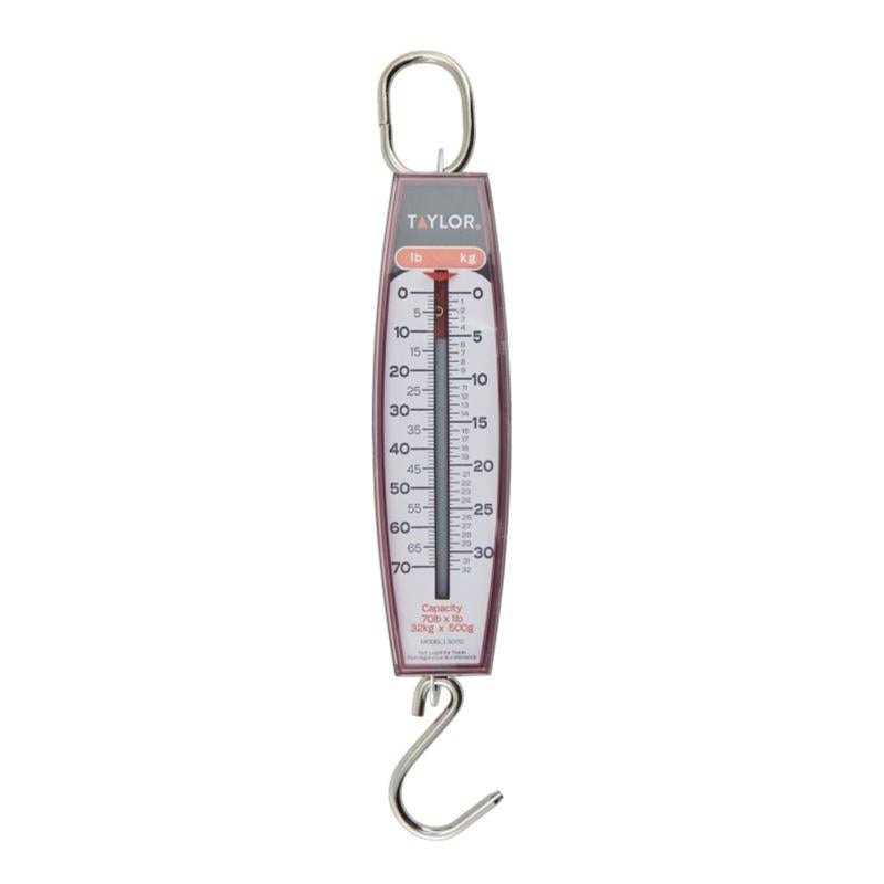 Báscula colgante analógica Taylor White de 70 lb