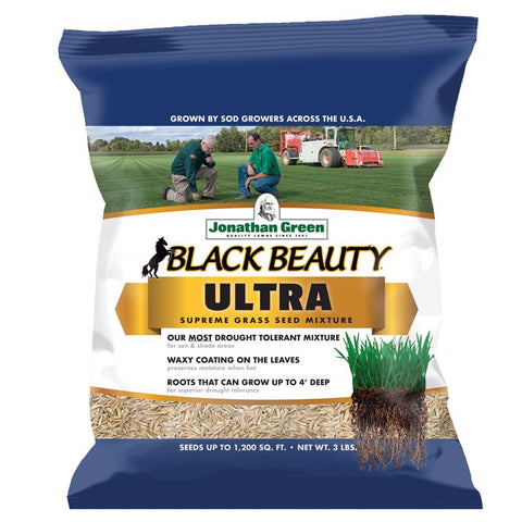 Semilla de césped Jonathan Green Black Beauty Ultra para todo tipo de pastos, sol o sombra, 3 lb