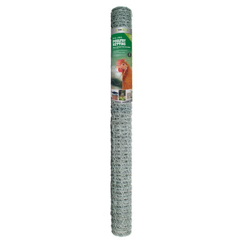 Malla de acero galvanizado para aves YardGard de 24 pulg. de alto x 50 pies de largo, de 1 pulg.