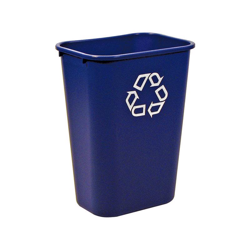 Rubbermaid 10 gal Blue Plastic Recycling Bin (Pack of 12)