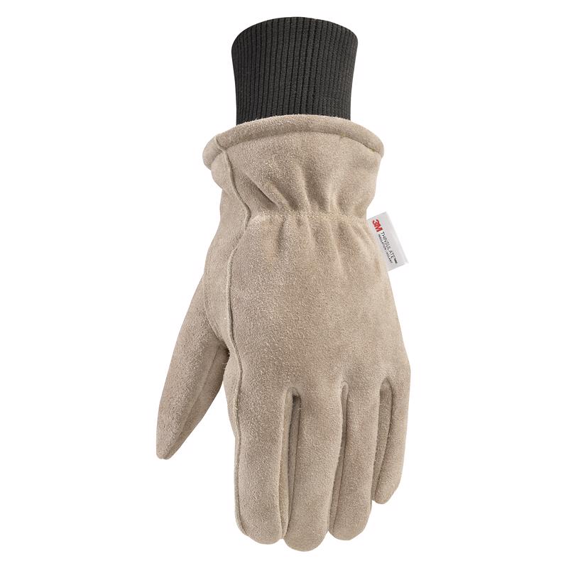 Guantes Wells Lamont HydraHyde XL de piel de vaca gamuzada marrón invierno