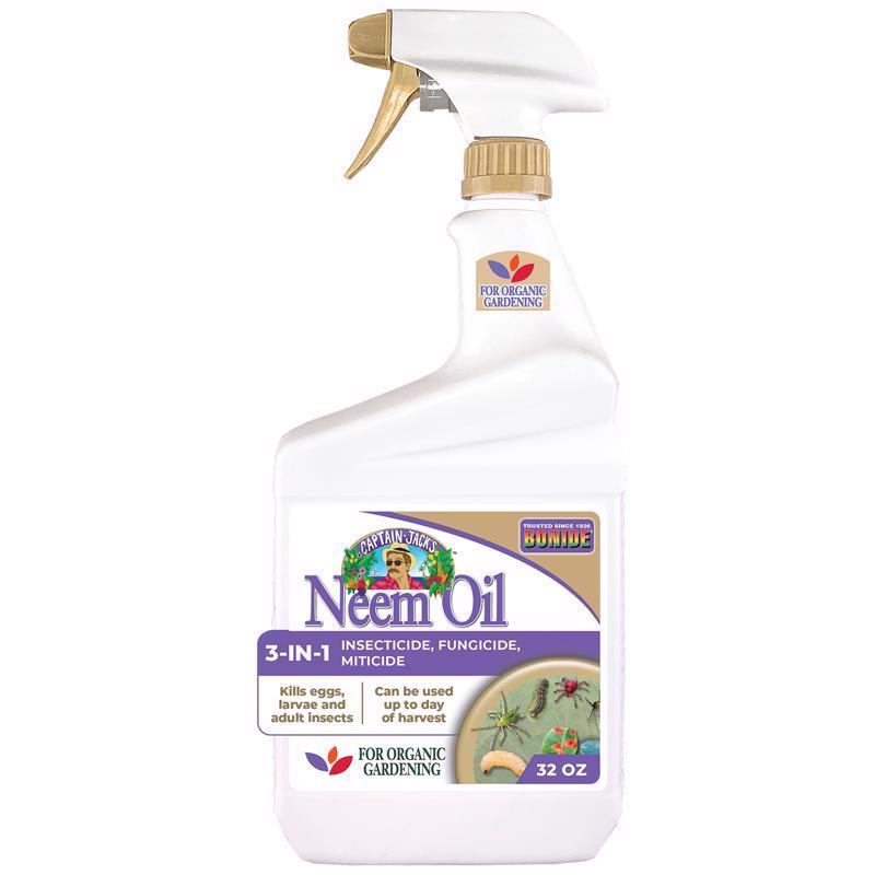 Bonide Captain Jacks Neem Oil Organic Fungicide/Insecticide/Miticide Liquid 32 oz (Pack of 6)