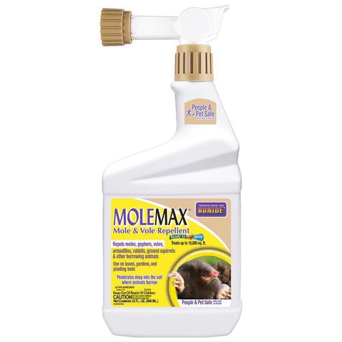 Bonide Molemax Animal Repellent Liquid For Moles and Voles 32 oz (Pack of 12)