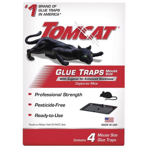 Tomcat Small Glue Trap For Mice 4 pk (Pack of 12)
