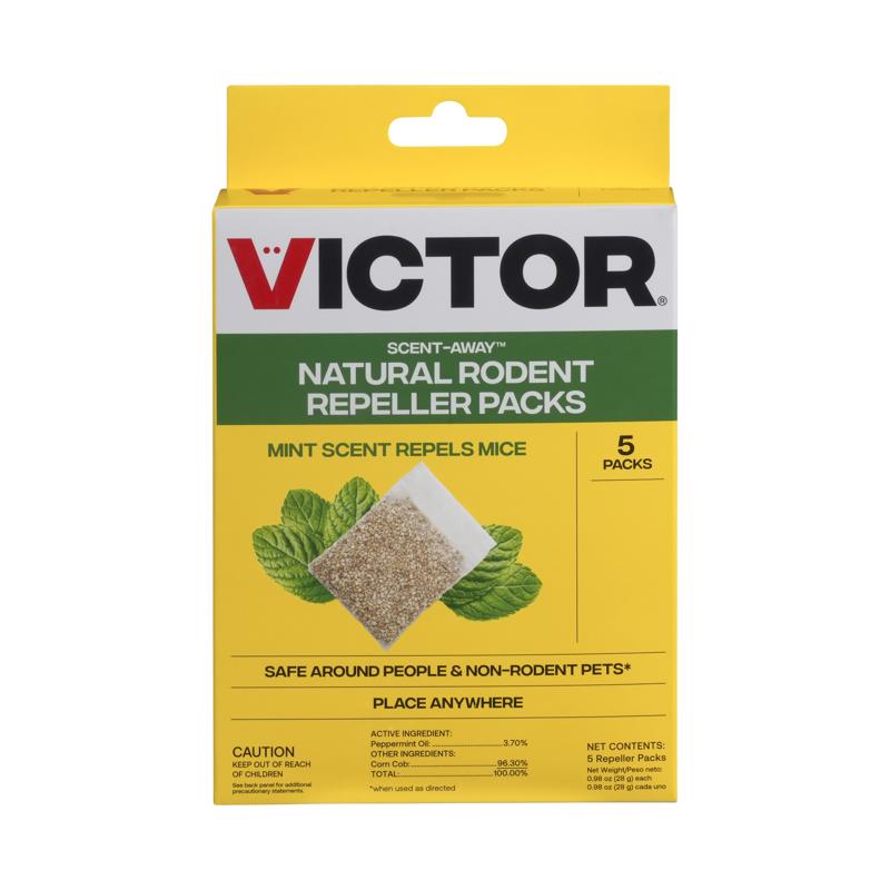 Bolsas repelentes de animales Victor Scent-Away para roedores, paquete de 5