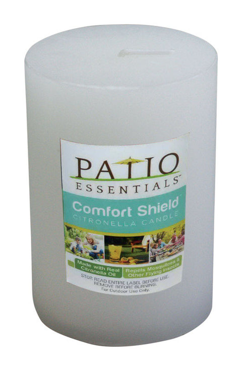 Patio Essentials Citronella Pillar Candle Candle For Mosquitoes/Other Flying Insects 8 oz (Pack of 16)