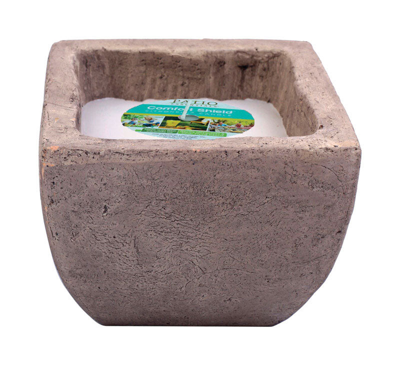Patio Essentials Stone Citronella Candle with Holder For Mosquitoes/Other Flying Insects 6 oz (Pack of 6)