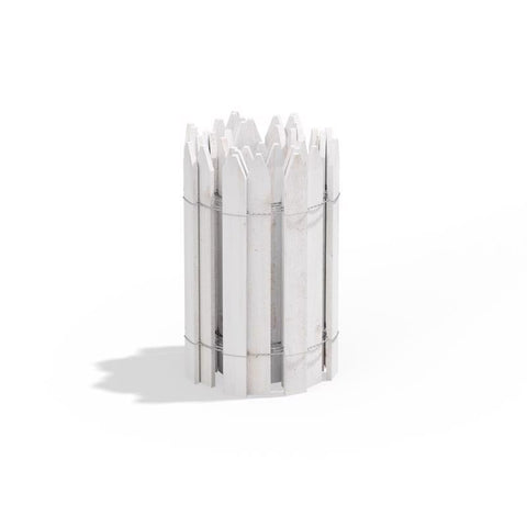 Greenes 144 in. L X 16 in. H Wood White Garden Fence (Pack of 4)