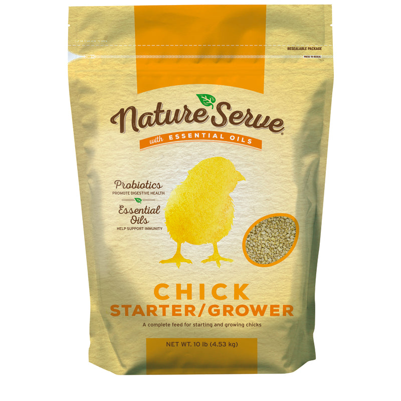 NatureServe Non-Medicated Grower/Starter Feed Crumble For Poultry 10 lb (Pack of 4)