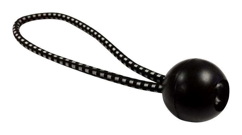 AHC Black Bungee Ball Cord 6 in. L X 0.2 in. 50 lb 1 pk (Pack of 50)