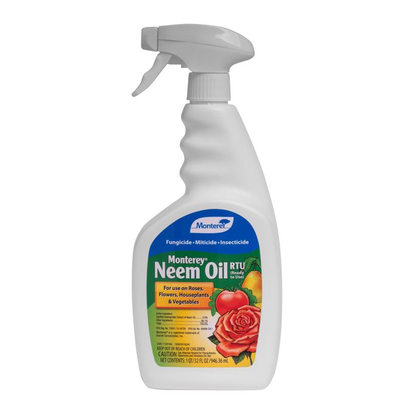 Monterey Neem Oil Organic Insect Killer Liquid 32 oz