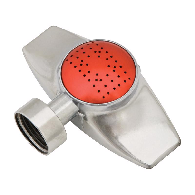 Aspersor Melnor de metal con base deslizante, cobertura de 450 pies cuadrados