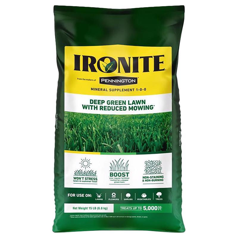 Fertilizante multiusos Pennington Ironite para césped, apto para todo tipo de gramíneas, para 5000 pies cuadrados