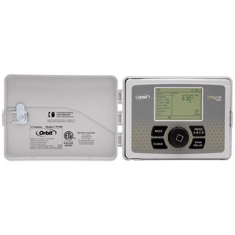 Temporizador de riego WiFi programable de 12 zonas Orbit B-Hyve