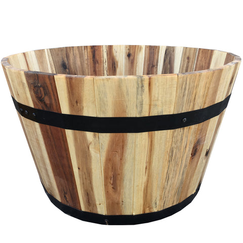 Real World Products 12 in. H X 21 in. W X 21 in. D Wood Traditional Planter Natural