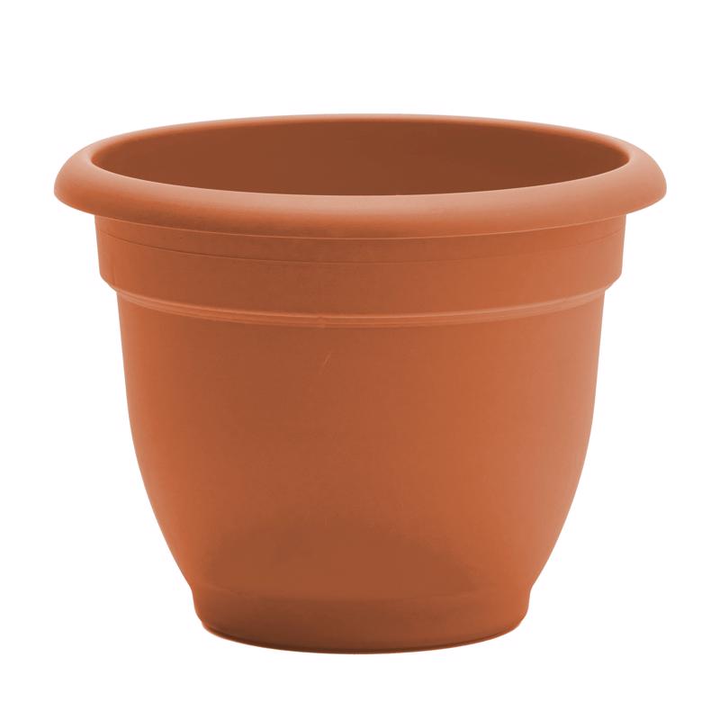 Bloem Ariana 13.75 in. H X 17.75 in. W X 17.75 in. D Plastic Traditional Planter Terracotta
