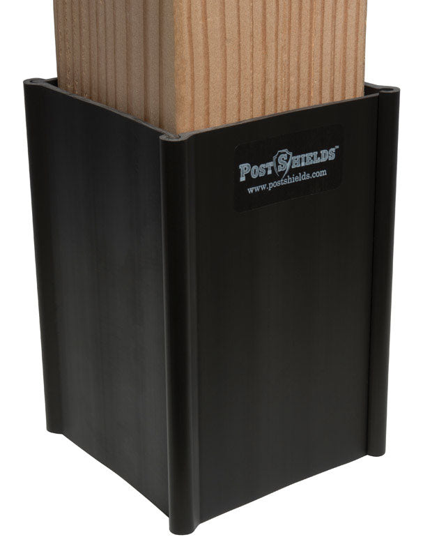 Post Shields Inc. 6 in. H X 4 in. W X 4 in. L PVC Coated Brown PVC Fence Post Protection (Pack of 10)
