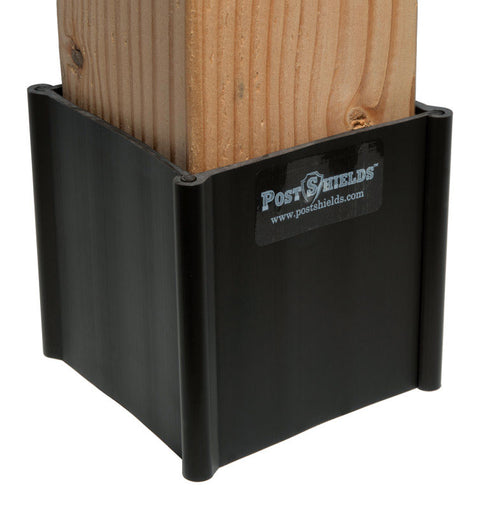 Post Shields Inc. 4 in. H X 4 in. W X 4 in. L PVC Coated Brown PVC Fence Post Protection (Pack of 10)