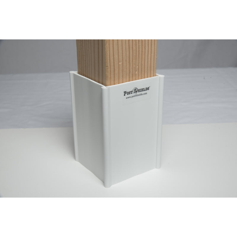 Post Shields Inc. 6 in. H X 4 in. W X 4 in. L PVC Coated White PVC Fence Post Protection (Pack of 10)