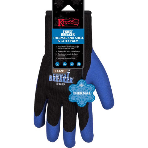 Kinco Men's Indoor/Outdoor Cold Weather Work Gloves Blue L 1 pair