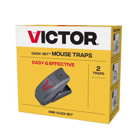 Victor Quick-Set Small Snap Trap For Mice 2 pk (Pack of 12)