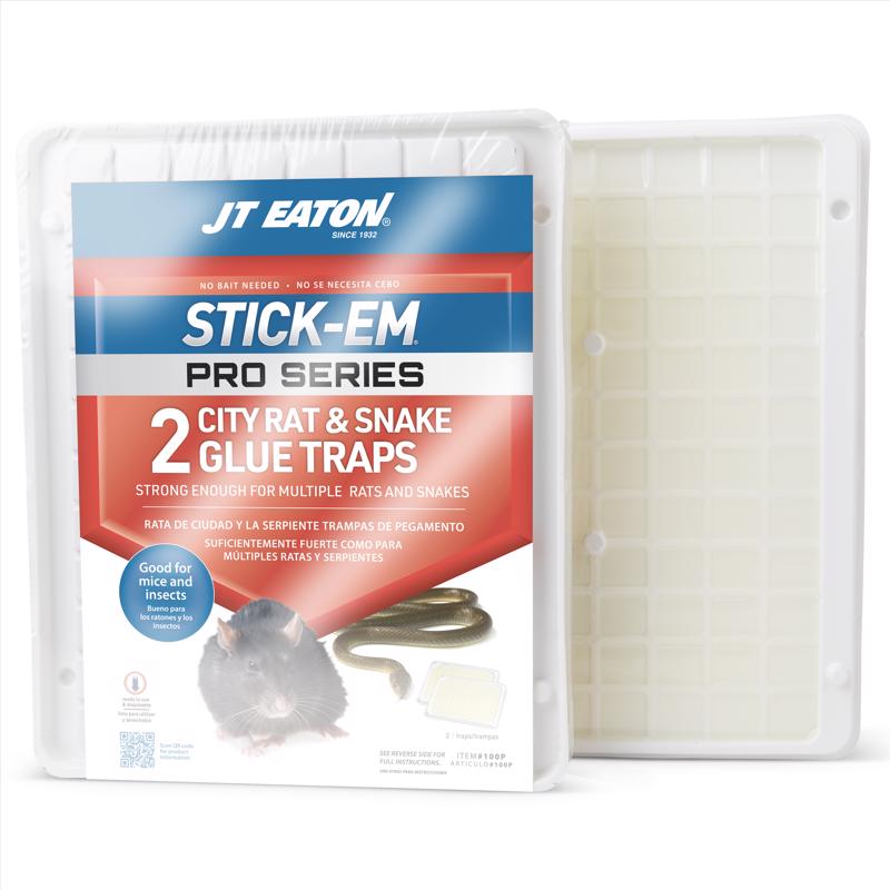 JT Eaton Stick-Em Pro Series Extra Large Glue Board Trap For Rodents and Snakes 2 pk (Pack of 6)