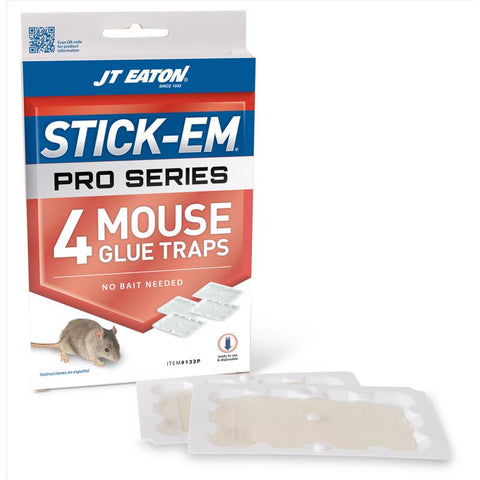 JT Eaton Stick-Em Pro Series Small Glue Trap For Mice 4 pk (Pack of 24)