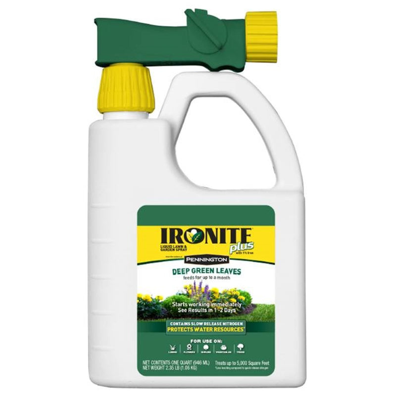 Fertilizante de nitrógeno de liberación lenta Pennington Ironite para todo tipo de césped, para 5000 pies cuadrados