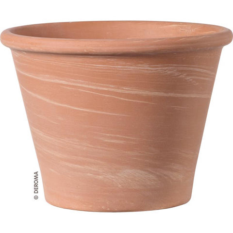 Deroma Duo White 6.39 in. H X 8.3 in. D Clay Vasum Planter Terra Cotta