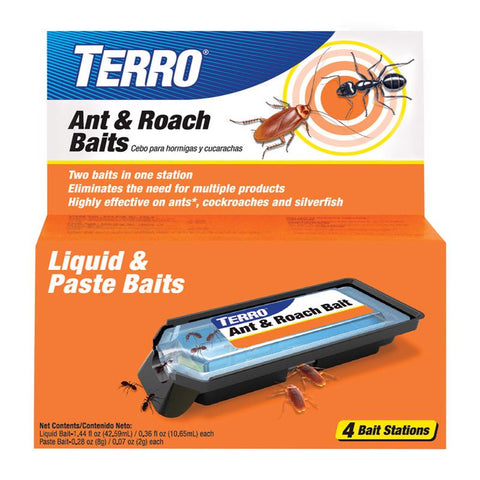 TERRO Ant and Roach Bait Station 4 pk (Pack of 10)