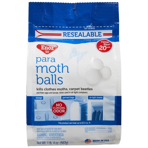 Enoz Para Moth Balls Solid For Moths 20 oz (Pack of 6)