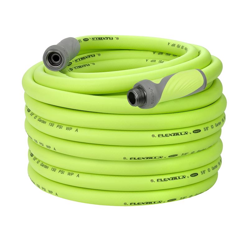 Manguera de jardín de alta resistencia y calidad premium Legacy Flexzilla SwivelGrip, 5/8 pulg. de diámetro x 100 pies de largo