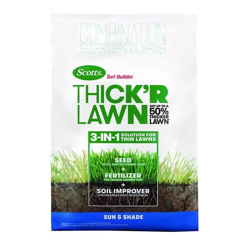 Scotts Turf Builder Thick'R Lawn All-Purpose Lawn Fertilizer For Sun/Shade Mix 1200 sq ft (Pack of 4)
