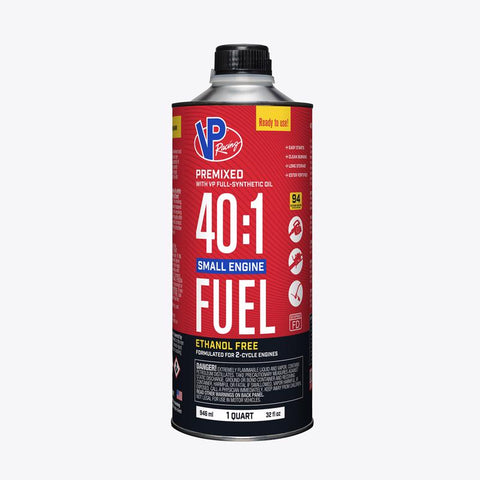 VP Racing Fuels Small Engine Ethanol-Free 2-Cycle 40:1 Pre-Mixed Fuel 1 qt (Pack of 8)