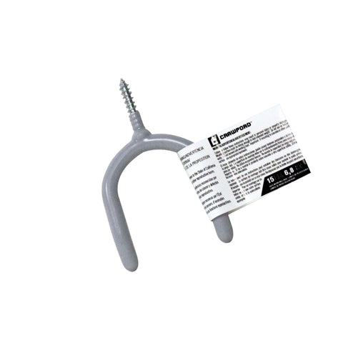 Crawford 4 in. L Vinyl Coated Gray Steel Medium Tool Hook Hook 15 lb. cap. 1 pk (Pack of 25)