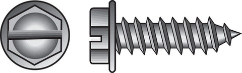HILLMAN No. 14 Ga. X 3/4 in. L Slotted Hex Washer Head Sheet Metal Screws 100 pk