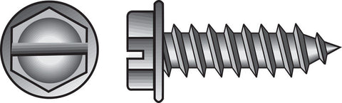 HILLMAN No. 8 Ga. X 1-1/4 in. L Slotted Hex Washer Head Sheet Metal Screws 100 pk