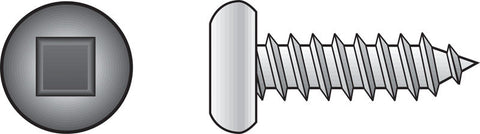HILLMAN No. 6 Ga. X 1-1/4 in. L Square Hex Head Sheet Metal Screws 1 pk