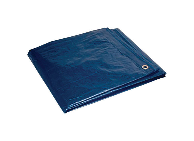 Lona de polietileno Foremost de 12 pies de ancho x 16 pies de largo, de uso ligero, azul