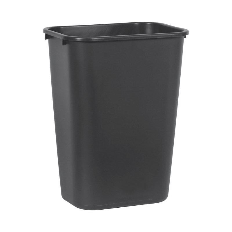 Rubbermaid Deskside 10.25 gal Black Resin Rectangle Trash Can (Pack of 12)