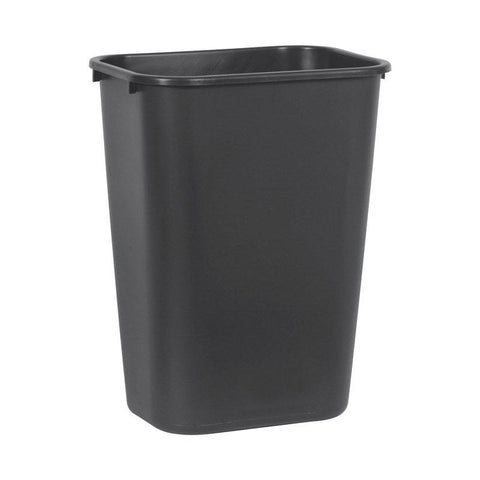 Rubbermaid Deskside 10.25 gal Black Resin Rectangle Trash Can (Pack of 12)