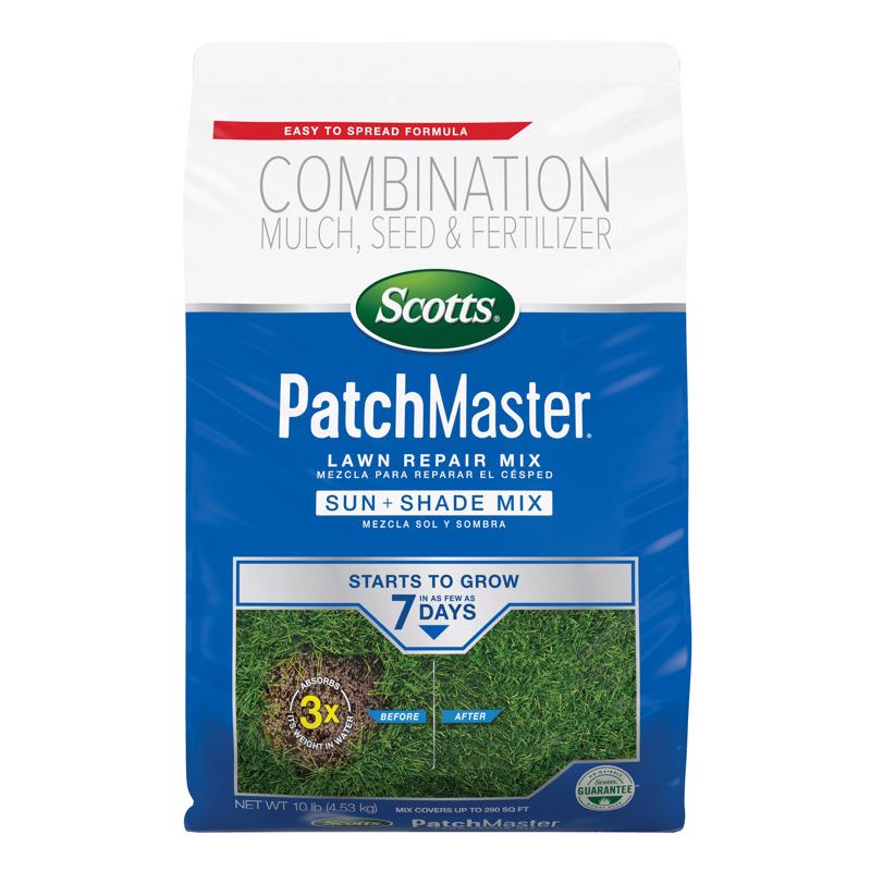 Semilla Scotts PatchMaster para reparación localizada de césped mixta para sol o sombra, 10 lb