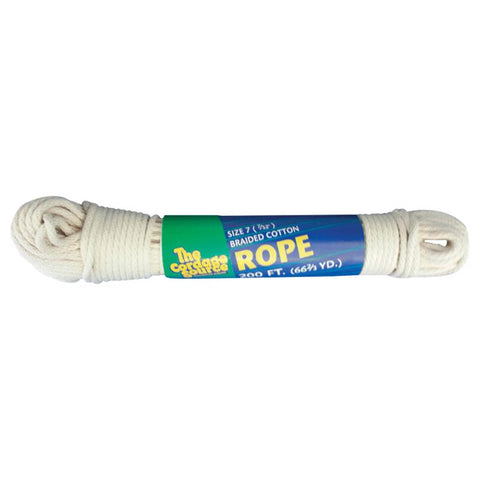 The Cordage Source 7/32 in. D X 200 ft. L White Braided Cotton Clothesline Rope