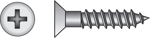 HILLMAN No. 14 X 1 in. L Phillips Zinc-Plated Coarse Wood Screws 100 pk