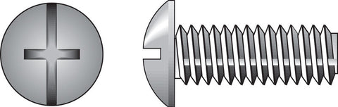 HILLMAN No. 8-32 Ga. X 3/4 in. L Combination Truss Head Zinc-Plated Steel Machine Screws 100 pk